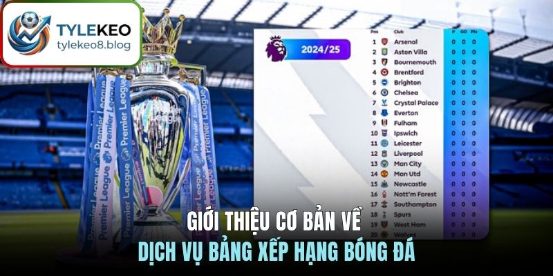 Giới thiệu cơ bản về dịch vụ bảng xếp hạng bóng đá