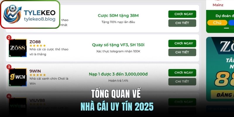 Khái quát nhà cái uy tín 2025 